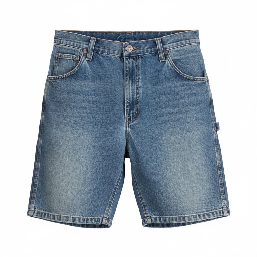 VTG Y2K Wrangler Jean Co Skater Workwear Carpenter Denim Shorts Distressed 42Reg